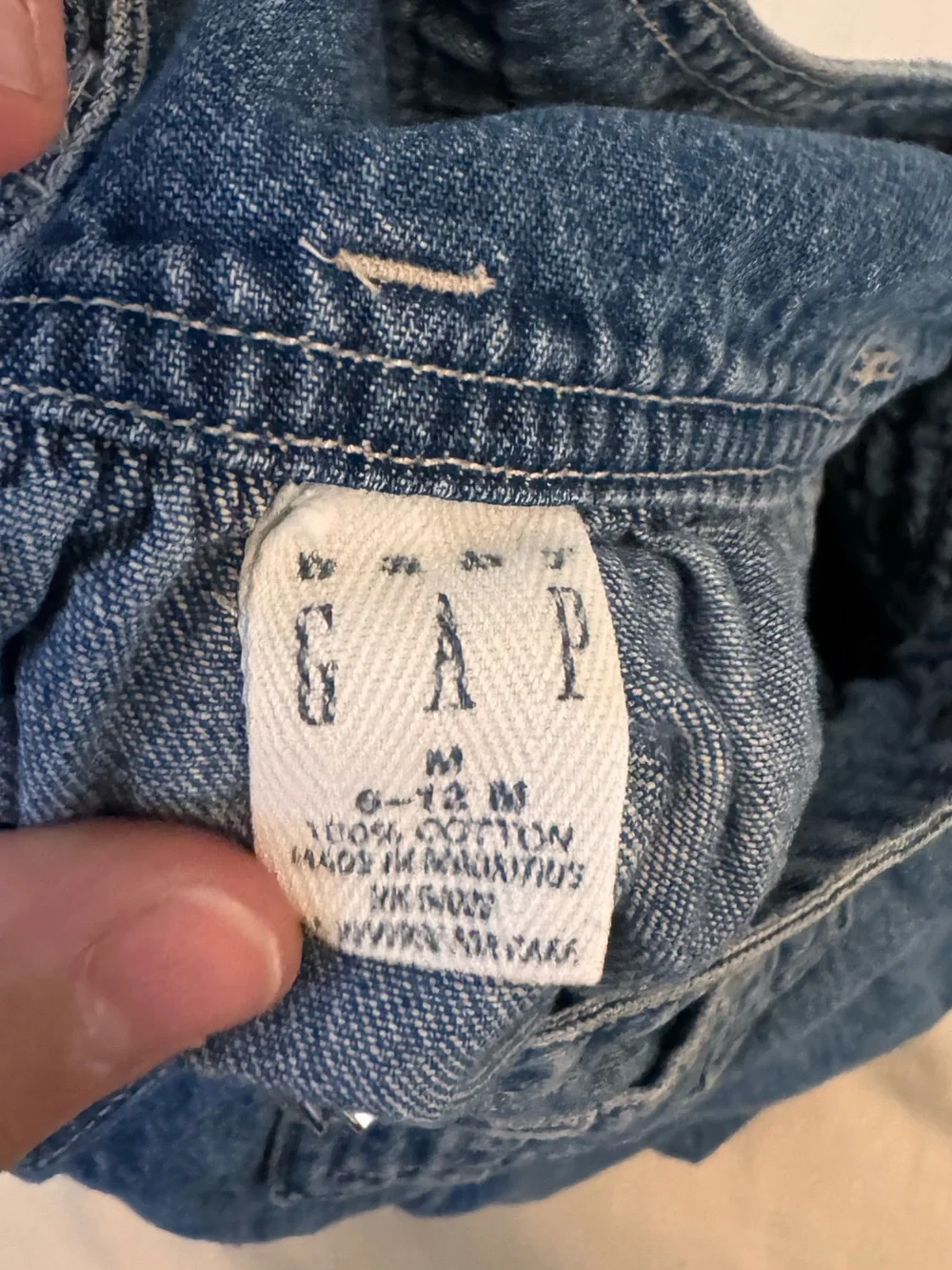 Vintage Baby GAP Dark Blue Denim Overall Skirt